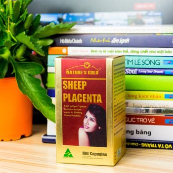 Nhau Thai Cừu Úc Sheep Placenta Nature's Gold 100 Viên