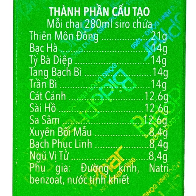 Thiên Môn Bổ Phổi Bình Đông 280Ml