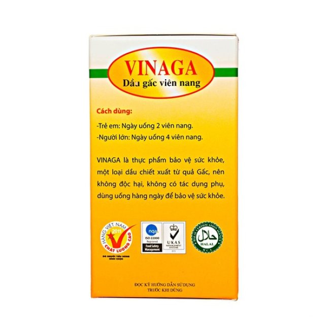 Viên Dầu Gấc Vinaga 100 Viên