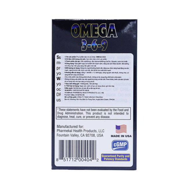 Dầu Cá Omega-3,6,9 Mỹ